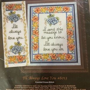 New Cross stitch kit for bookmark & picture
